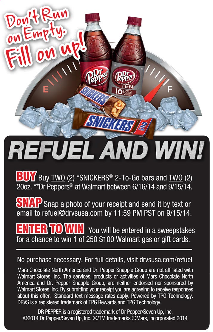 Snickers/Dr. Pepper Refuel Sweepstakes TPG Rewards