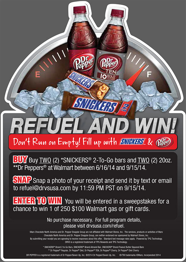 Snickers/Dr. Pepper Refuel Sweepstakes TPG Rewards