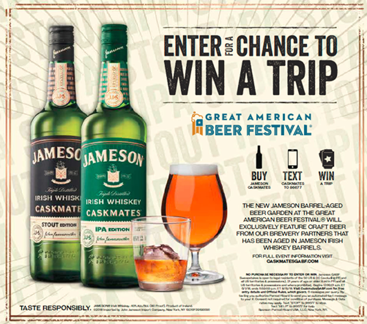 Jameson Great American Beer Sweepstakes TPG Rewards